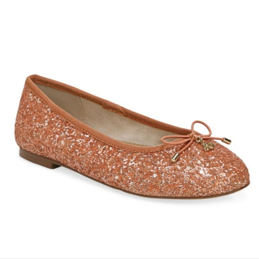 Girl's Sam Edelman Felicia Flats size 2 orange/peach great for fall